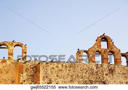High section view of a fortified wall, Mexico View Large Photo Image Stock Photography - High section view of a fortified wall, Mexico. Fotosearch