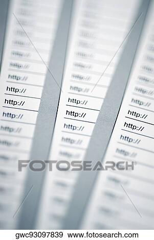 Stock Photo - Http printed on paper. Fotosearch
