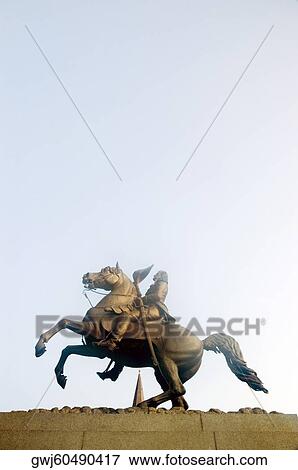 Low angle view of a statue of Andrew Jackson, Jackson Square, New Orleans, Louisiana, USA View Large Photo Image Stock Photo - Low angle view of a statue of Andrew Jackson, Jackson Square, New Orleans, Louisiana, USA. Fotosearch