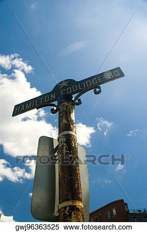 Low angle view of a street name sign, Boston, Massachusetts, USA View Large Photo Image Stock Photography - Low angle view of a street name sign, Boston, Massachusetts, USA. Fotosearch