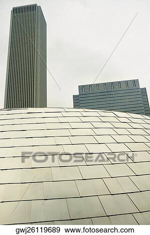 Low angle view of buildings in a city, Chicago, Illinois, USA View Large Photo Image Stock Photo - Low angle view of buildings in a city, Chicago, Illinois, USA. Fotosearch