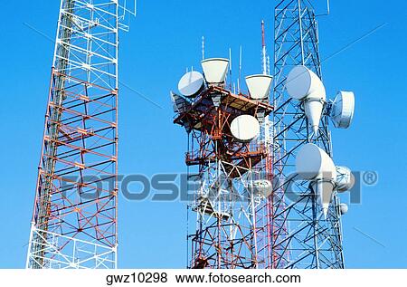 Low angle view of microwave radio towers, Washington DC, USA View Large Photo Image Stock Photo - Low angle view of microwave radio towers, Washington DC, USA. Fotosearch