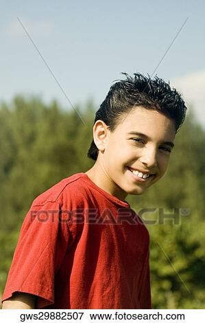 Portrait of a boy smiling View Large Photo Image Stock Photo - Portrait of a boy smiling. Fotosearch