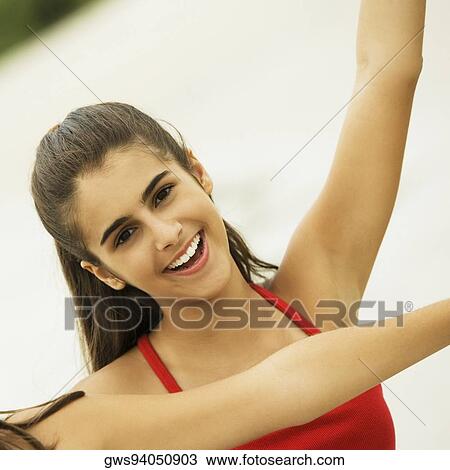 Portrait of a girl smiling View Large Photo Image Stock Image - Portrait of a girl smiling. Fotosearch