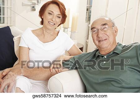 Portrait of a senior couple smiling View Large Photo Image Picture - Portrait of a senior couple smiling. Fotosearch