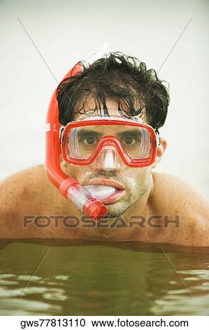 Portrait of a young man wearing a scuba mask View Large Photo Image Stock Image - Portrait of a young man wearing a scuba mask. Fotosearch