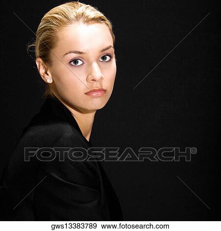 Portrait of a young woman View Large Photo Image Stock Photo - Portrait of a young woman. Fotosearch