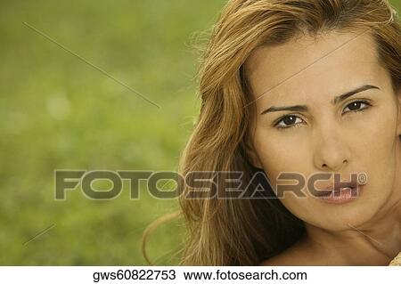 Portrait of a young woman thinking View Large Photo Image Stock Image - Portrait of a young woman thinking. Fotosearch