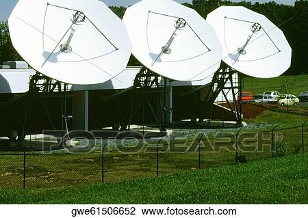 Satellite dish in a row, Maryland, USA View Large Photo Image Stock Image - Satellite dish in a row, Maryland, USA. Fotosearch