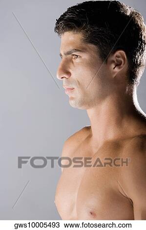 Side profile of a mid adult man View Large Photo Image Stock Image - Side profile of a mid adult man. Fotosearch