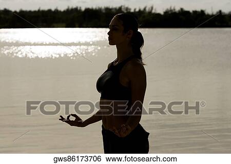 Silhouette of a young woman practicing martial arts View Large Photo Image Stock Photograph - Silhouette of a young woman practicing martial arts. Fotosearch
