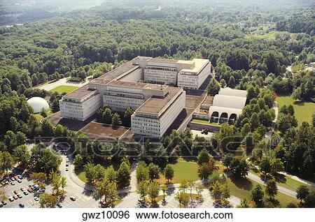 Aerial view of a government building in a city, CIA headquarters, Virginia, USA View Large Photo Image Stock Photograph - Aerial view of a government building in a city, CIA headquarters, Virginia, USA. Fotosearch