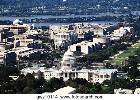 Aerial view of a government building, Capitol Building, Washington DC, USA View Large Photo Image Picture - Aerial view of a government building, Capitol Building, Washington DC, USA. Fotosearch