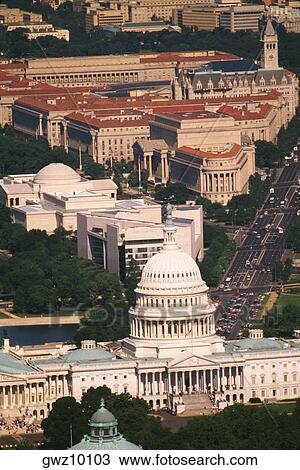 Aerial view of a government building, Capitol building, Washington DC, USA View Large Photo Image Stock Image - Aerial view of a government building, Capitol building, Washington DC, USA. Fotosearch