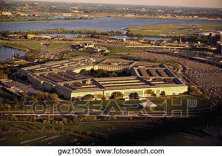 Aerial view of a military building, The Pentagon, Washington DC, USA View Large Photo Image Stock Photography - Aerial view of a military building, The Pentagon, Washington DC, USA. Fotosearch