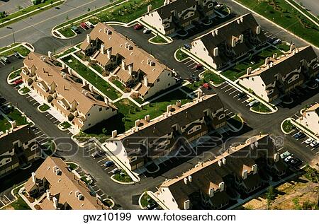 Stock Photo - Aerial view of housing in Maryland. Fotosearch