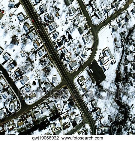 Aerial view of roads in a city View Large Photo Image Stock Image - Aerial view of roads in a city. Fotosearch