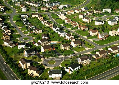 Aerial view of suburban housing in Maryland View Large Photo Image Stock Image - Aerial view of suburban housing in Maryland. Fotosearch