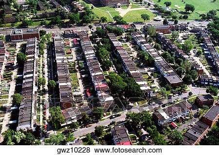 Aerial view of Townhouses in Downtown Washington, DC View Large Photo Image Stock Photo - Aerial view of Townhouses in Downtown Washington, DC. Fotosearch