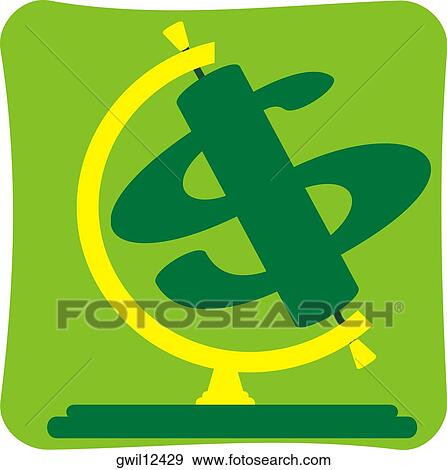 Close-up of a dollar sign globe View Large Photo Image Stock Photo - Close-up of a dollar sign globe. Fotosearch