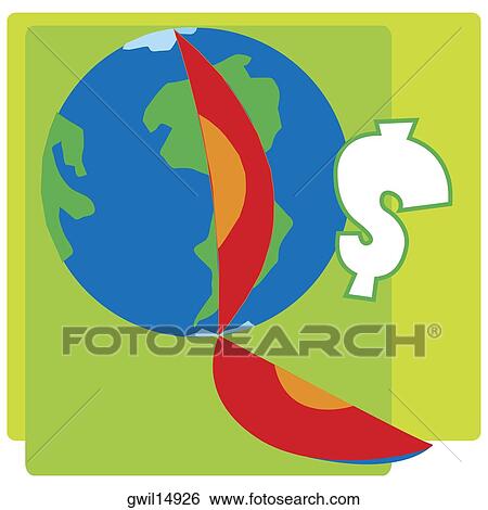 Close-up of a globe with a dollar sign View Large Photo Image Stock Photograph - Close-up of a globe with a dollar sign. Fotosearch