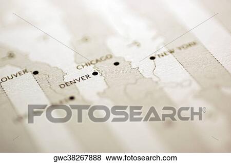 Stock Photo - Close-up of a map. Fotosearch