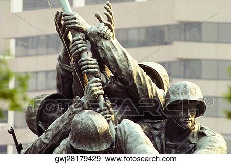 Close-up of a war memorial, Iwo Jima Memorial, Virginia, USA View Large Photo Image Stock Photo - Close-up of a war memorial, Iwo Jima Memorial, Virginia, USA. Fotosearch
