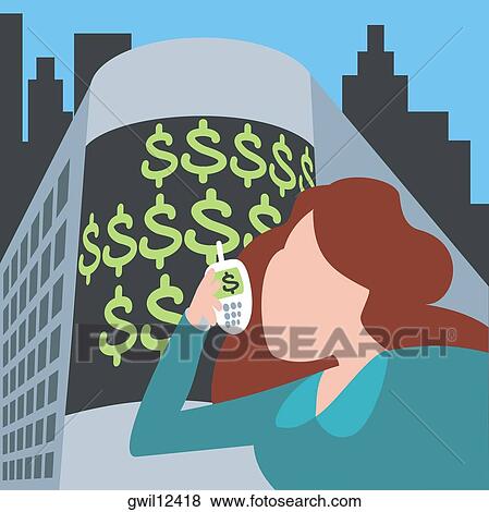 Close-up of a woman talking on a mobile phone in front of a building View Large Photo Image Stock Photo - Close-up of a woman talking on a mobile phone in front of a building. Fotosearch
