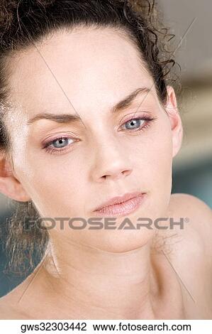 Close-up of a young woman View Large Photo Image Stock Image - Close-up of a young woman. Fotosearch