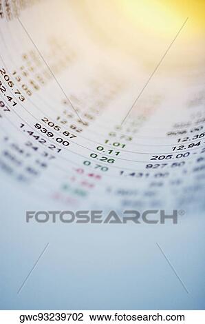 Close-up of financial figures on a page View Large Photo Image Stock Image - Close-up of financial figures on a page. Fotosearch