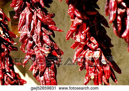 Close-up of red chili peppers View Large Photo Image Stock Image - Close-up of red chili peppers. Fotosearch