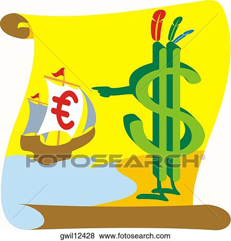 Dollar sign pointing towards a euro symbol View Large Photo Image Stock Photo - Dollar sign pointing towards a euro symbol. Fotosearch