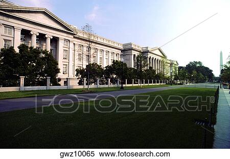Facade of a government building, US Treasury Department, Washington DC, USA View Large Photo Image Stock Photography - Facade of a government building, US Treasury Department, Washington DC, USA. Fotosearch