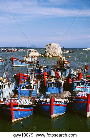 Fishing fleet in Nha Trang, Vietnam View Large Photo Image Stock Photo - Fishing fleet in Nha Trang, Vietnam. Fotosearch