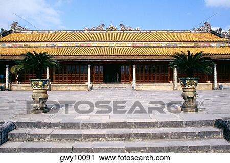 Stock Image - Forbidden City Pavilion, Hue, Vietnam. Fotosearch