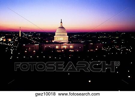 Government building lit up at night, Capitol Building, Washington DC, USA View Large Photo Image Stock Photo - Government building lit up at night, Capitol Building, Washington DC, USA. Fotosearch