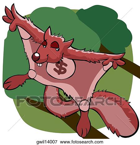 High angle view of a flying squirrel with a dollar sign View Large Photo Image Stock Photo - High angle view of a flying squirrel with a dollar sign. Fotosearch