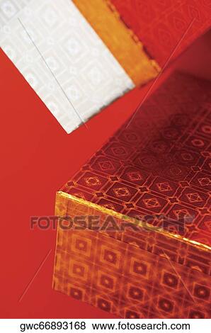 Stock Photo - High angle view of gift boxes. Fotosearch