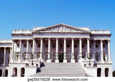 Low angle view of a government building, Capitol Building, Washington DC, USA View Large Photo Image Stock Photo - Low angle view of a government building, Capitol Building, Washington DC, USA. Fotosearch