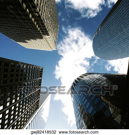 Low angle view of skyscrapers View Large Photo Image Stock Image - Low angle view of skyscrapers. Fotosearch