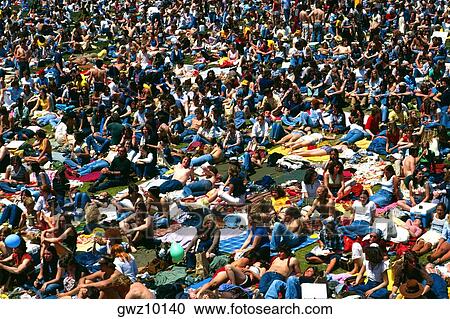 Stock Image - People on the Mall in Washington DC. Fotosearch