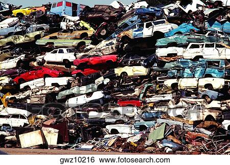Pile of junk cars, Los Angeles, CA View Large Photo Image Stock Photograph - Pile of junk cars, Los Angeles, CA. Fotosearch