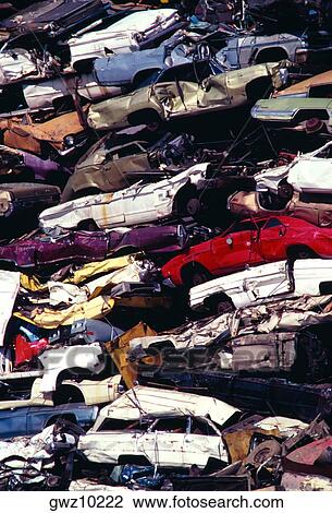 Piles of junk cars, Los Angeles, California View Large Photo Image Stock Image - Piles of junk cars, Los Angeles, California. Fotosearch