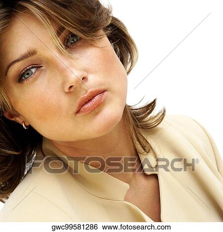 Portrait of a businesswoman looking pensive View Large Photo Image Stock Photograph - Portrait of a businesswoman looking pensive. Fotosearch