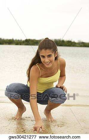 Portrait of a girl smiling View Large Photo Image Stock Photo - Portrait of a girl smiling. Fotosearch