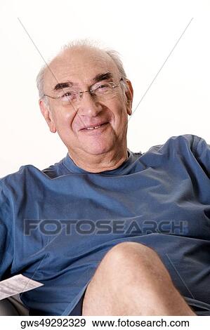 Portrait of a senior man smiling View Large Photo Image Stock Photo - Portrait of a senior man smiling. Fotosearch