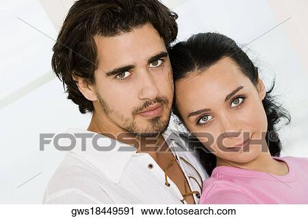 Portrait of a young couple View Large Photo Image Stock Image - Portrait of a young couple. Fotosearch