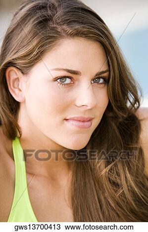 Portrait of a young woman View Large Photo Image Stock Image - Portrait of a young woman. Fotosearch