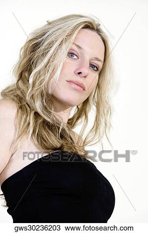 Stock Image - Portrait of a young woman. Fotosearch