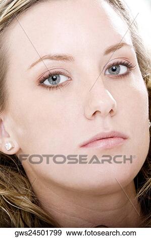 Stock Photo - Portrait of a young woman. Fotosearch